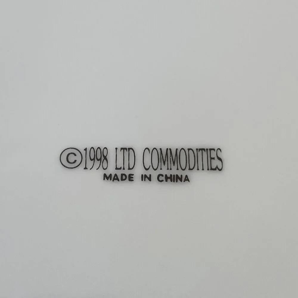 VINTAGE SEASON'S GREETINGS SANTA 9'' PLATE LTD COMMODITIES 1998